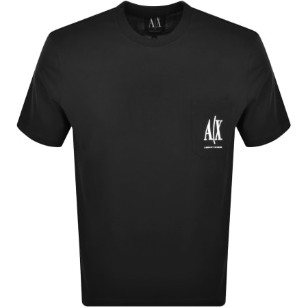 Armani Exchange Crew Neck Logo T Shirt Black | Mainline